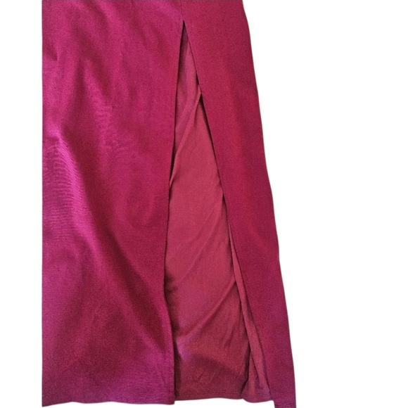 Lulus Long Formal One Shoulder Sleek Party Event Dress, Magenta Size XL, NWT - Picture 8 of 9